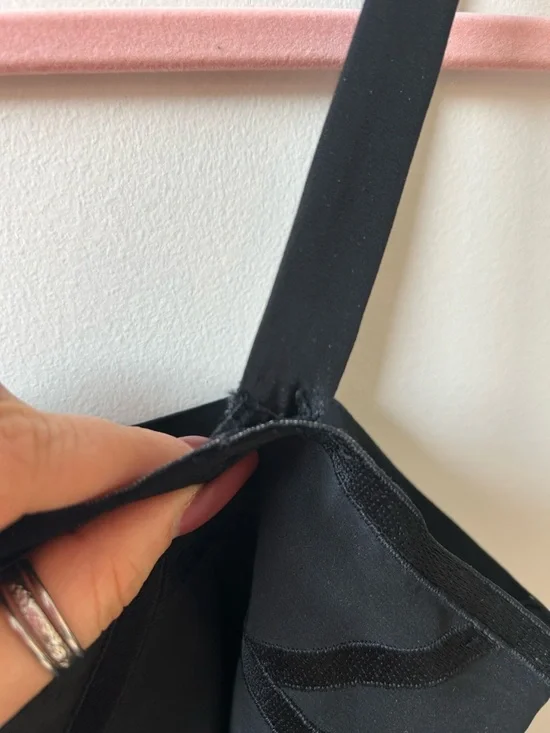 Black Silk Embroidered Camisole Tank Top - Picture 6 of 7